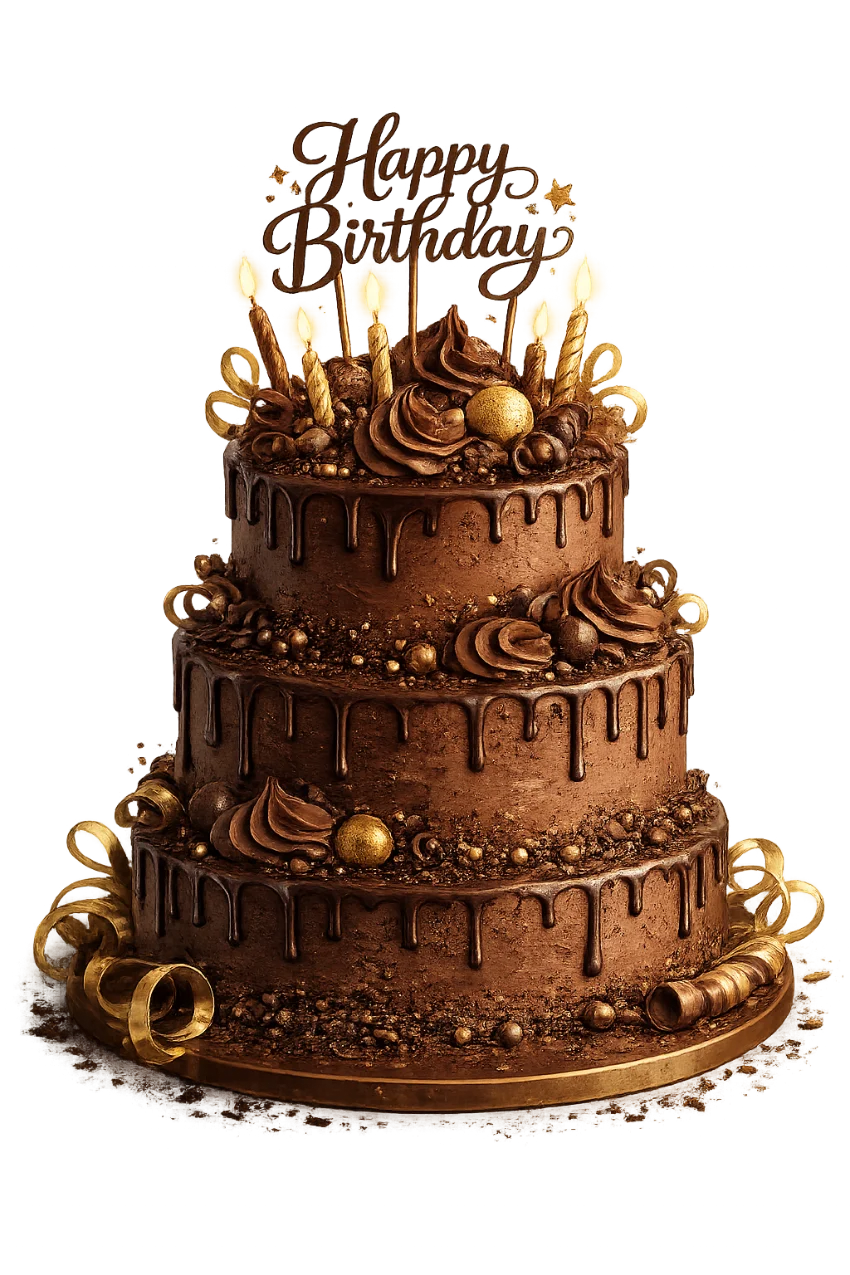 Grafik_Geburtstagstorte aus Schokolade_Kunst und Culinarium